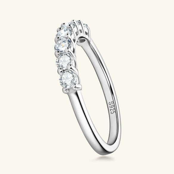 Wholesale Women's Moissanite Ring 925 Sterling Silver Geometric Design Electroplated