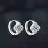 Wholesale Women's Moissanite S925 Sterling Silver Geometric Four Leaf Clover Earrings Light Luxury Fashion