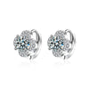 Wholesale Women's Moissanite S925 Sterling Silver Geometric Four Leaf Clover Earrings Light Luxury Fashion