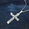 Wholesale Women's Moissanite 925 Sterling Silver Geometric Cross Necklace Pendant With Electroplating