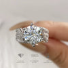 Wholesale Women's Moissanite Threerow Full Diamond Wedding Ring In 925 Silver With Geometric Design And Electroplating