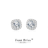 Wholesale Women's Moissanite Zircon S925 Sterling Silver Geometric Style Electroplated Earrings