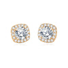 Wholesale Women's Moissanite Zircon S925 Sterling Silver Geometric Style Electroplated Earrings