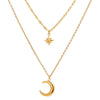 Wholesale Women's Motherofpearl Star Necklace With Real Gold Plating In The Furnace And Blade Chain