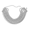 Wholesale Women's Multi Layer Alloy Glass Diamond Geometric Snake Bone Chain Necklace