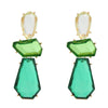 Wholesale Women's Multi Layer Geometric Acetate Plate Earrings With Electroplating Treatment