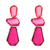 Wholesale Women's Multi Layer Geometric Acetate Plate Earrings With Electroplating Treatment