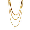 Wholesale Women's Multi Layer Titanium Steel Chain Necklace With Geometric Pattern Electroplated Simple Elegant And Versatile