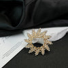 Wholesale Women's Multifunctional Diamondencrusted Geometric Zinc Alloy Electroplated Ring Brooch Clothing Pin Accessories