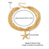 Wholesale Women's Multilayer Alloy Anklet With Hollow Chain Tassel Starfish Pendant And Geometric Design