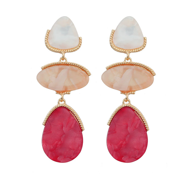 Wholesale Women's Multilayer Geometric Plate Earrings With Electroplating