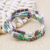 Wholesale Women's Multilayer Handwoven Beaded Bracelet Glass Colored Glaze Geometric Style Jewelry