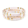 Wholesale Women's Multilayer Handwoven Beaded Bracelet Glass Colored Glaze Geometric Style Jewelry