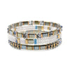 Wholesale Women's Multilayer Handwoven Beaded Bracelet Glass Colored Glaze Geometric Style Jewelry