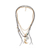 Wholesale Women's Multilayer Handwoven Necklace Pendant With Geometric Pattern Zinc Alloy And Alloy Electroplated In Old Money And Minimalist Style