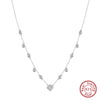 Wholesale Women's Multilayer Pearl Clavicle Necklace S925 Sterling Silver Geometric Electroplated