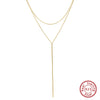 Wholesale Women's Multilayer Pearl Clavicle Necklace S925 Sterling Silver Geometric Electroplated