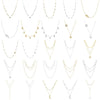 Wholesale Women's Multilayer Pearl Clavicle Necklace S925 Sterling Silver Geometric Electroplated