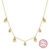 Wholesale Women's Multilayer Pearl Clavicle Necklace S925 Sterling Silver Geometric Electroplated
