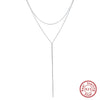 Wholesale Women's Multilayer Pearl Clavicle Necklace S925 Sterling Silver Geometric Electroplated