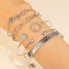 Wholesale Women's Multilayer Retro Alloy Geometric Bracelet With Electroplating