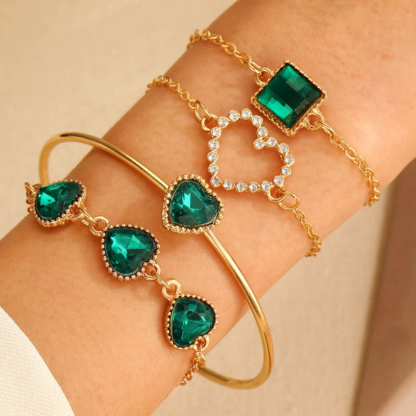 Wholesale Women's Multilayer Retro Alloy Geometric Bracelet With Electroplating