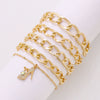 Wholesale Women's Multilayer Retro Alloy Geometric Bracelet With Electroplating