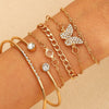 Wholesale Women's Multilayer Retro Alloy Geometric Bracelet With Electroplating