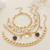 Wholesale Women's Multilayer Retro Alloy Geometric Bracelet With Electroplating