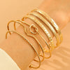 Wholesale Women's Multilayer Retro Alloy Geometric Bracelet With Electroplating