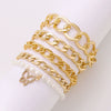 Wholesale Women's Multilayer Retro Alloy Geometric Bracelet With Electroplating