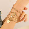 Wholesale Women's Multilayer Retro Alloy Geometric Bracelet With Electroplating