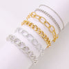 Wholesale Women's Multilayer Retro Alloy Geometric Bracelet With Electroplating