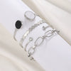 Wholesale Women's Multilayer Retro Alloy Geometric Bracelet With Electroplating