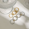 Wholesale Women's Multilayer Stacked Finger Ring Stainless Steel Geometric Electroplated Jewelry