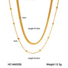 Wholesale Women's Multilayer Stainless Steel Geometric Twist Chain Necklace With Electroplating