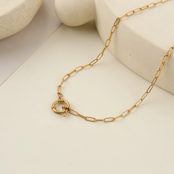 Wholesale Women's Multilayered Pearl Necklace Stainless Steel Geometric Pattern Electroplated Highend Jewelry