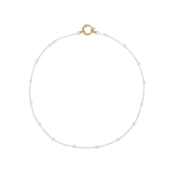 Wholesale Women's Multilayered Pearl Necklace Stainless Steel Geometric Pattern Electroplated Highend Jewelry
