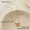 Wholesale Women's Multilayered Pearl Necklace Stainless Steel Geometric Pattern Electroplated Highend Jewelry