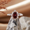 Wholesale Women's Natural Amethyst Citrine Color Geometric Crystal S925 Sterling Silver Ring Set With Crystal