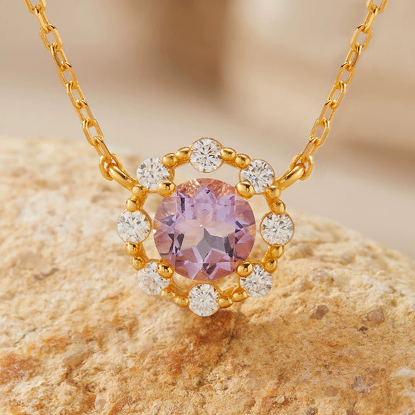 Wholesale Women's Natural Amethyst Citrine Colorful Gemstone Geometric Crystal S925 Sterling Silver Light Luxury Earring Set Jewelry