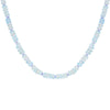 Wholesale Women's Natural Aquamarine Beaded Clavicle Necklace 925 Sterling Silver Light Luxury Geometric Set With Gems Cross Chain Jewelry