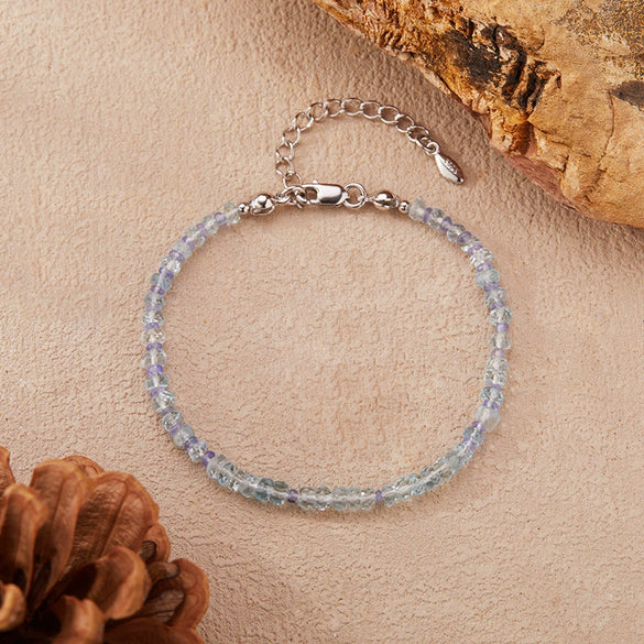 Wholesale Women's Natural Aquamarine Beaded Clavicle Necklace 925 Sterling Silver Light Luxury Geometric Set With Gems Cross Chain Jewelry