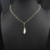 Wholesale Women's Natural Baroque Pearl Necklace With Retro Niche Design Pendant And Geometric Styling High End Sweater Chain