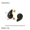 Wholesale Women's Natural Color Retention Waterproof Goldplated Stainless Steel Oildripping Water Dropshaped Earrings
