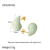 Wholesale Women's Natural Color Retention Waterproof Goldplated Stainless Steel Oildripping Water Dropshaped Earrings
