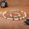 Wholesale Women's Natural Crystal And S925 Sterling Silver Beaded Bracelet Set With Original Geometric Design