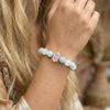 Wholesale Women's Natural Crystal 925 Silver Geometric Beads Bracelet With Dopamine Design And Handcrafted Style