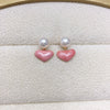 Wholesale Women's Natural Freshwater Pearl Earrings Fashion Flat Round Shape