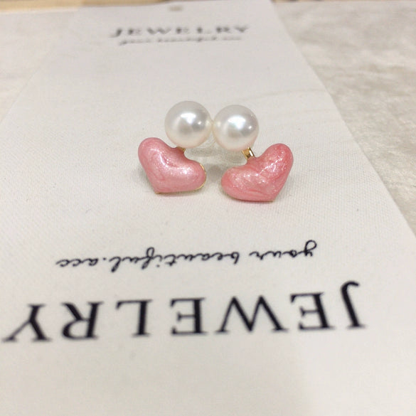 Wholesale Women's Natural Freshwater Pearl Earrings Fashion Flat Round Shape